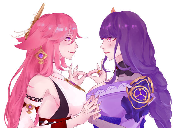 Genshin Impact / Yae Miko + Raiden Shogun/Ei